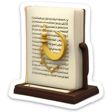 a Quran on a simple holder sticker