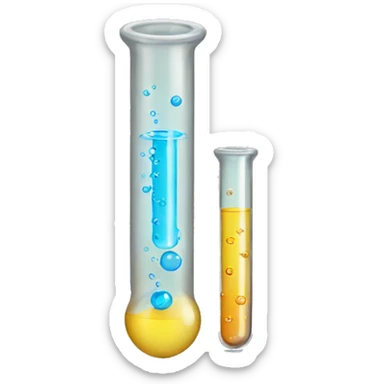 test tube and gear sticker