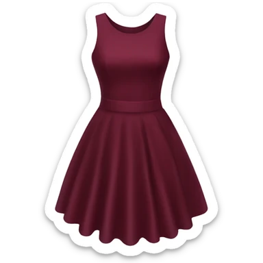 Burgundy cocktail dress sticker