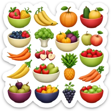 Foods in Bowls sticker