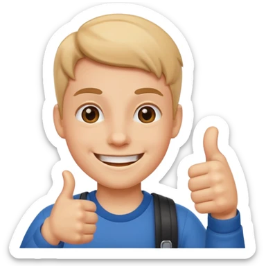 Create a icon of a student whose grade is getting better sticker