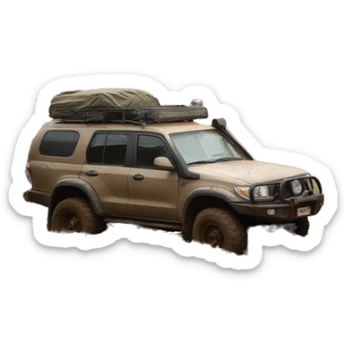 4wd with lots of mud sticker