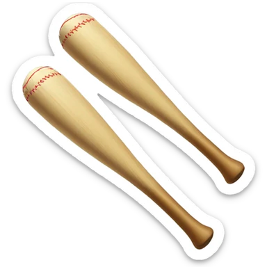 baseball bat in the style of android emojis sticker