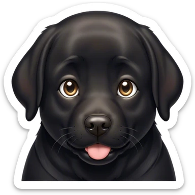 Black lab begging for food sticker