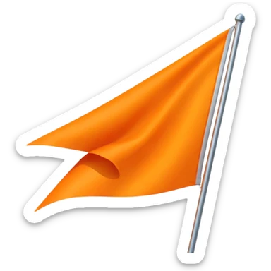 Double triangular orenge Flag sticker