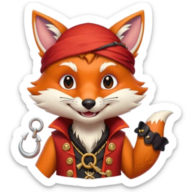 Foxy the pirate fox sticker