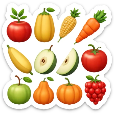 one photo with food like catalog cards from delivery  sticker