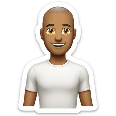 Buzz cut  tan guy with glas sticker