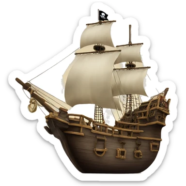 Pirate ship bigger sticker