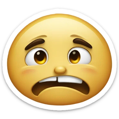 grossed out face sticker