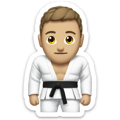 A bjj blue belt with two white strips by it self sticker