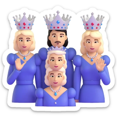 Queen band members in Bohemian Rhapsody diamond formation faces in darkness sticker