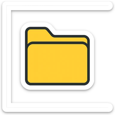 folder icon with slightly rounded corners, modern look sticker