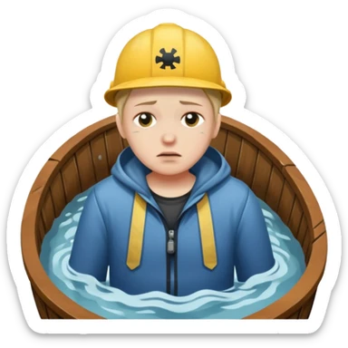 sad cs major drowning on ship sticker