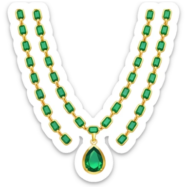 emerald necklace sticker