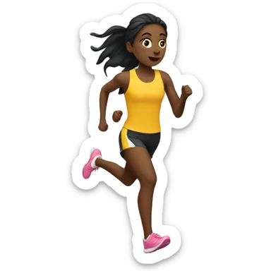 Runner girl sticker