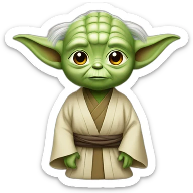 Yoda with an asian hint sticker