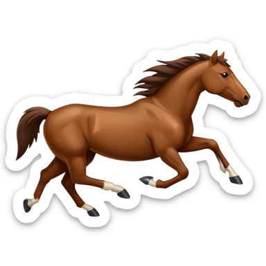 Mustang running  sticker