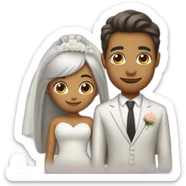 contract of getting married and being together forever sticker