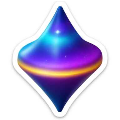 Spinning top with galaxy colours  sticker