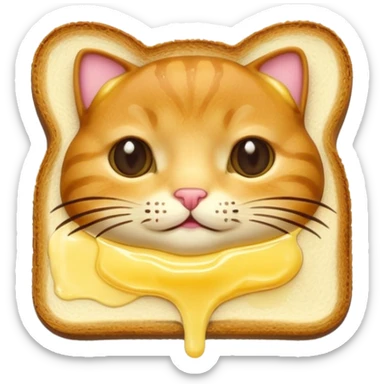 Toast cat sticker