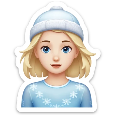 Girl iceskating sticker