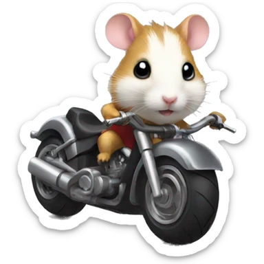 biker hamster sticker