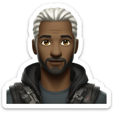 i'd like to have white male avatar from cyberpunk 2077 game universe sticker