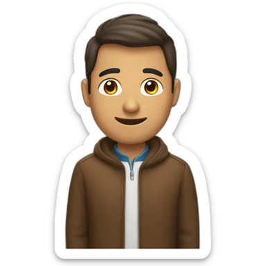 Un homme brun qui sourit  sticker