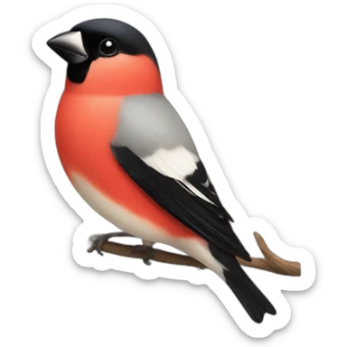 bullfinch at party sticker
