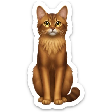 Somali Cat Breed Full Body sticker