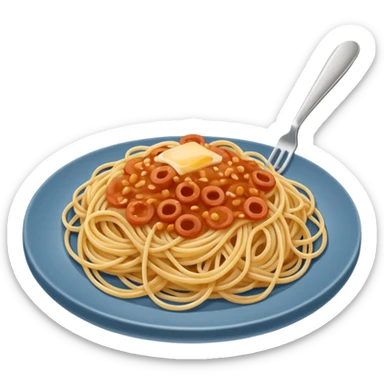 nur spaghetti ohne soße sticker