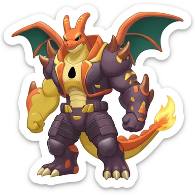 tough cool Noivern-Scyther-Nargacuga-Litten-Hybrid sticker
