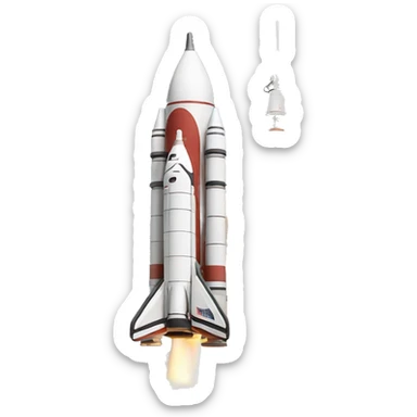 rocket launch sticker