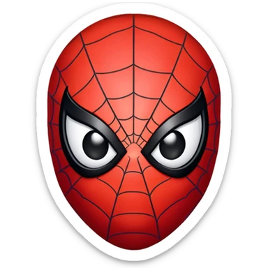 Spiderman face black black eye sticker