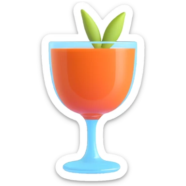 çay in a tulip-shaped glass sticker