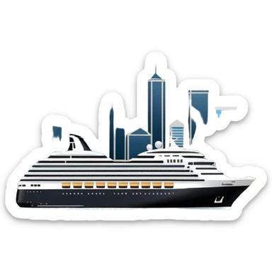 holland america cruise ship in rotterdam sticker
