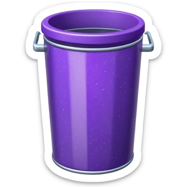 Glitter Purple and Cian  metal rubbish bin office sticker