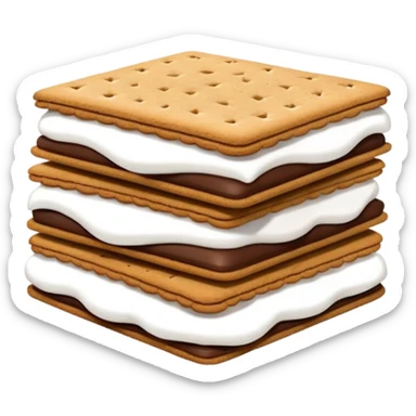 Realistic smores cookie sandwich isolated  sticker