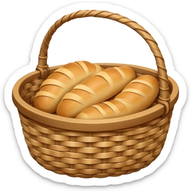 rattan, basket used to support shaped bread dough sticker