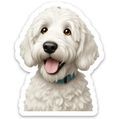 White golden doodle sticker