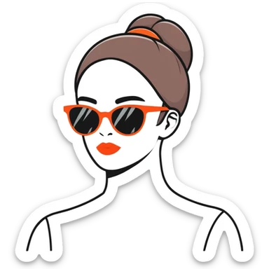 Mom with sunglasses  sticker
