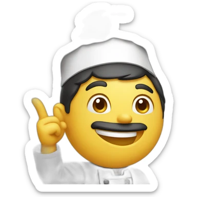 chef blowing a kiss sticker