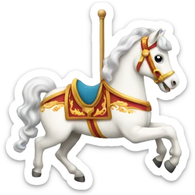 Carrousel horse sticker