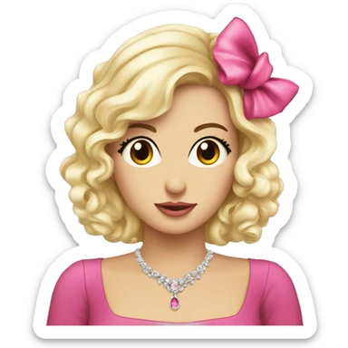 Ragazza bella ccoquette Con  ffiocchi sticker