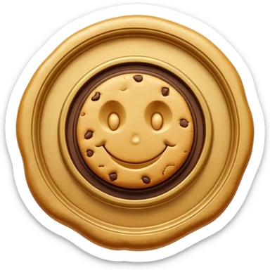 Cookie on a wax seal sticker