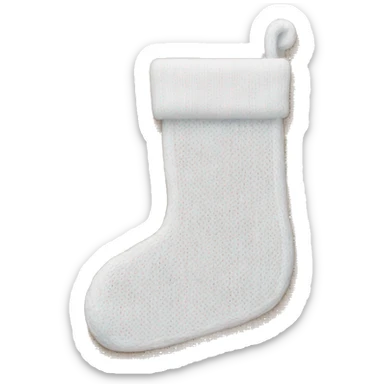white knit Christmas stocking sticker