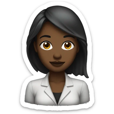 Femme noir avec un pouce vers le bas sticker