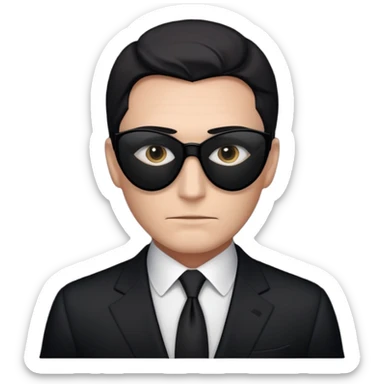 rich billionaire who wants to hide from the world, blurry face sticker