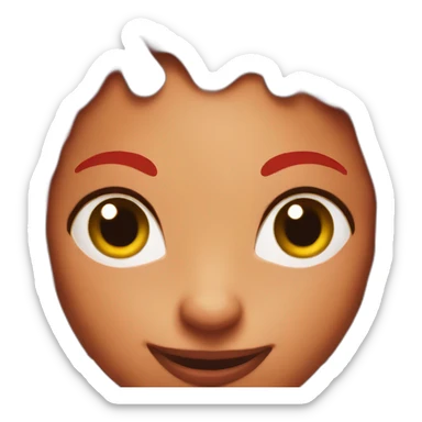 red tiefling face sticker